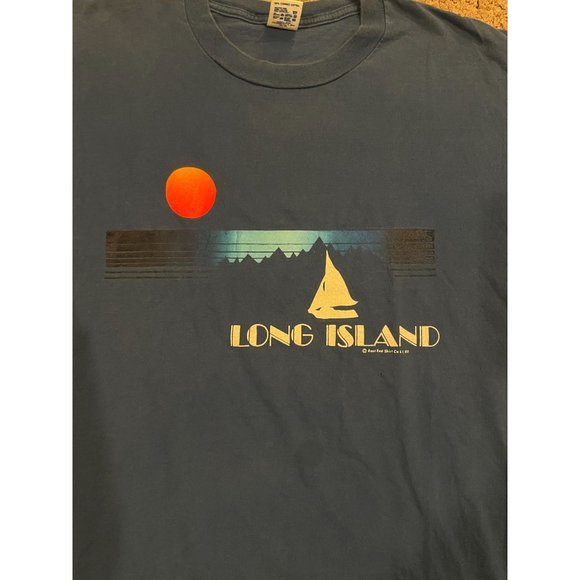 Vintage Rare Long Island New York T Shirt Location Novelty XL - Picture 2 of 4